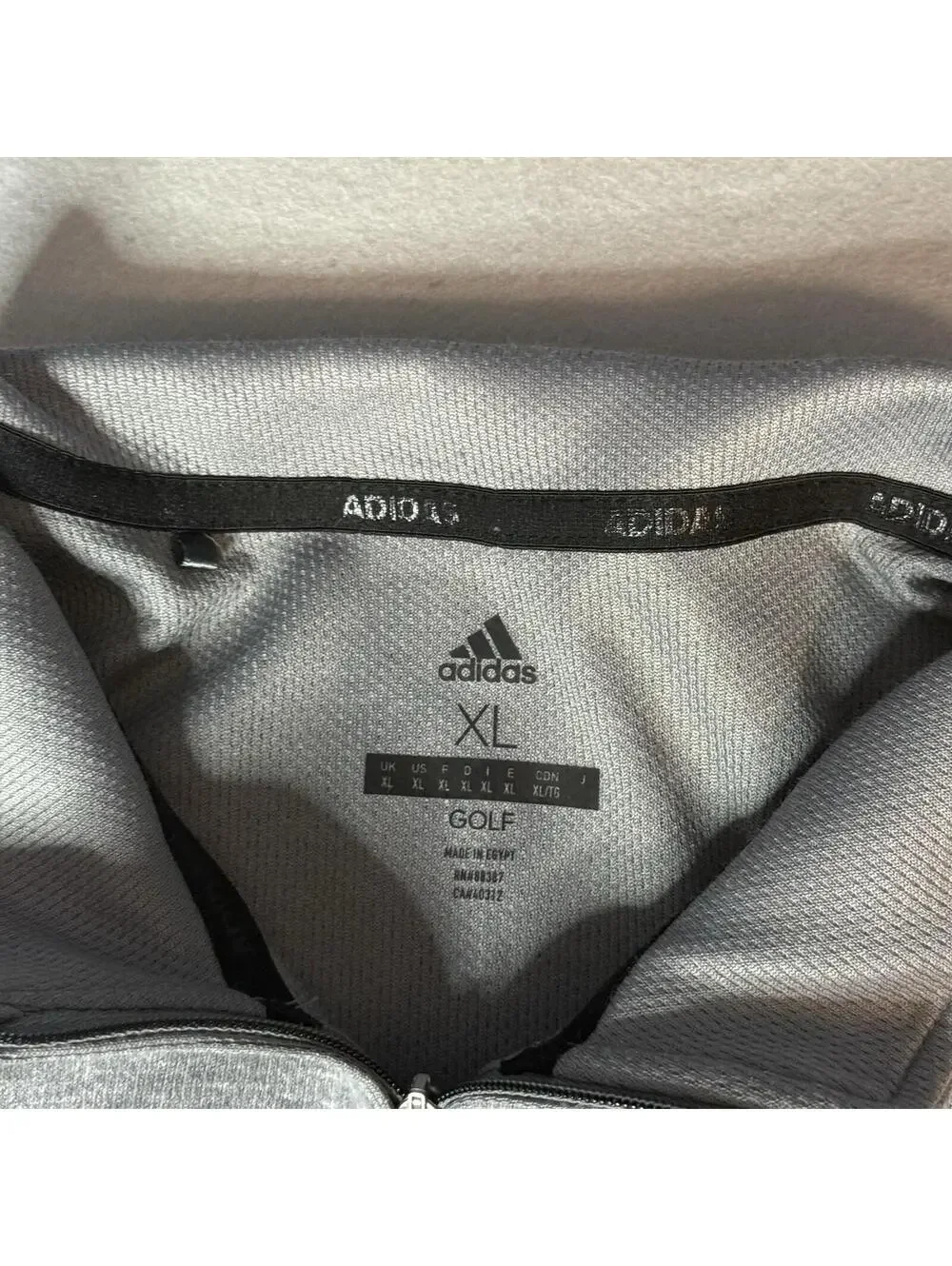 Adidas Pullover Mens XL Gray Quarter Zip Pullover‎ Sweater Golf Training